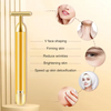 Energy 24K Gold T Beauty Bar Facial Roller Massager T-Shape Energy Beauty Bar Pulse Firming Face Massage Lift Tool