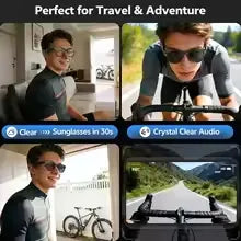 2026 4K 8MP Smart Glasses Men HD Camera 150+Language Translation