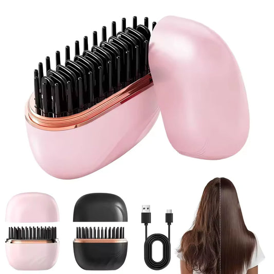 2026 New Mini Straightener Rechargeable Portable Hair Straightener Brush