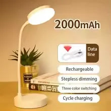 Flexible LED Desk Lamp with 3-Level Dimmer, USB Powered