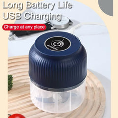 250ml Mini Wireless USB Rechargeable Electric Vegetable Chopper Garlic Crusher