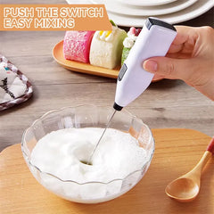 Mini Electric Whisk Foamer Blender Wireless Coffee Whisk