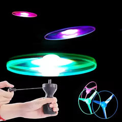 1PCS Luminous Flying Disc Propeller Toys LED Lighting Pull