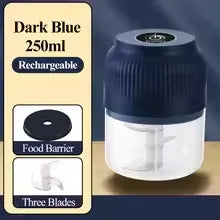 250ml Mini Wireless USB Rechargeable Electric Vegetable Chopper Garlic Crusher