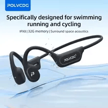 POLVCDG X9 Bone Conduction Earphones 32G IPX8 Waterproof