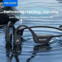 POLVCDG X9 Bone Conduction Earphones 32G IPX8 Waterproof