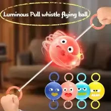 2pcs Luminous Whistle Ball Children's Rotating Flash Flywheel Puzzle