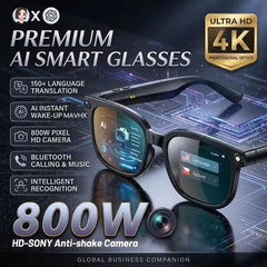 2026 4K 8MP Smart Glasses Men HD Camera 150+Language Translation