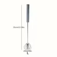 Stainless Steel Egg Beater Durable Semi-Automatic