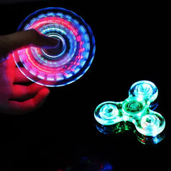 Luminous LED Light Fidget Spinner Hand Top Spinners Glow